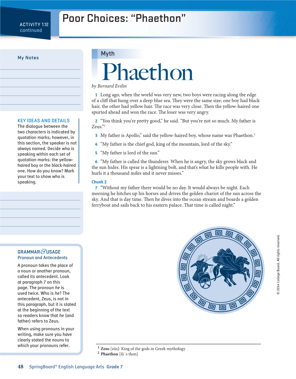 Phaethon” ACTIVITY 1.12 Continued