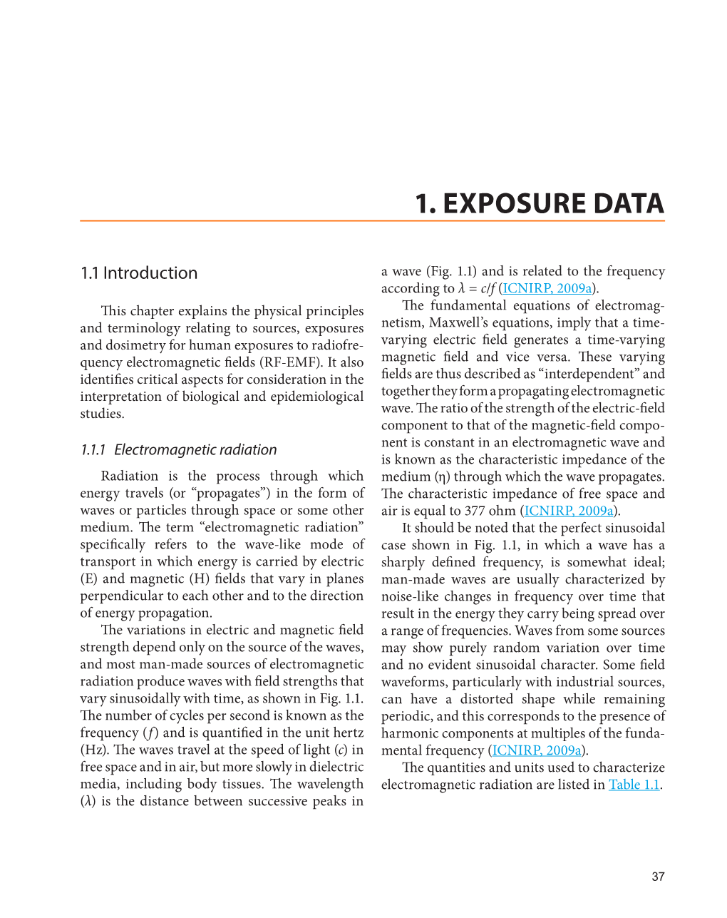 1. Exposure Data