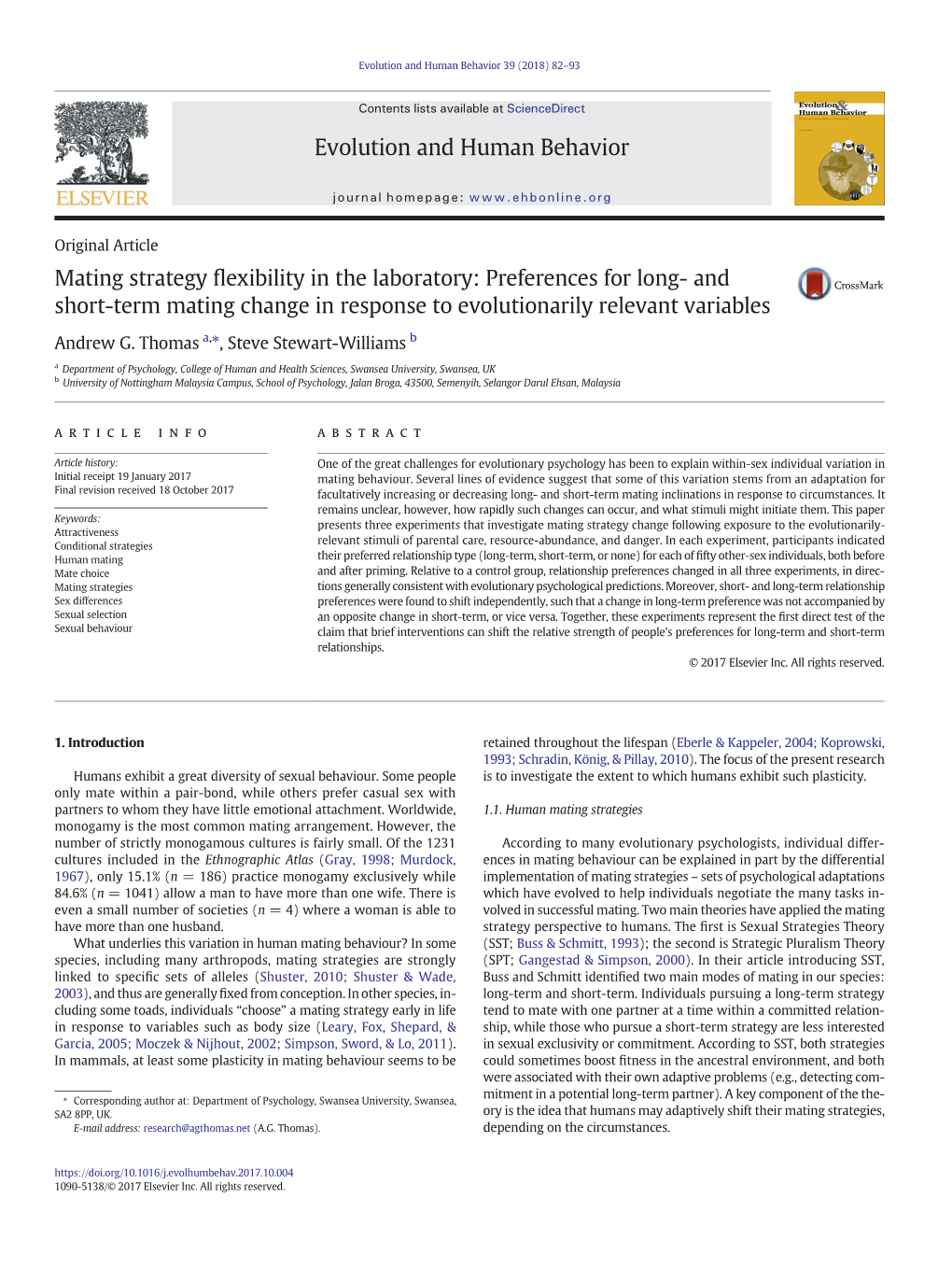 Mating Strategy Flexibility in the Laboratory