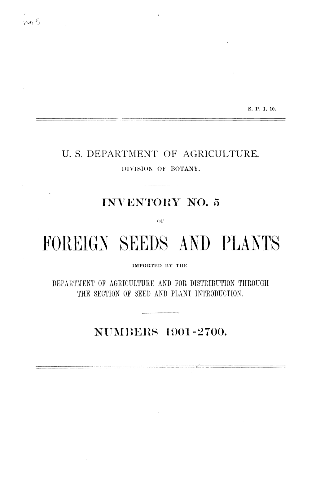 Foreign Seeds and Plants