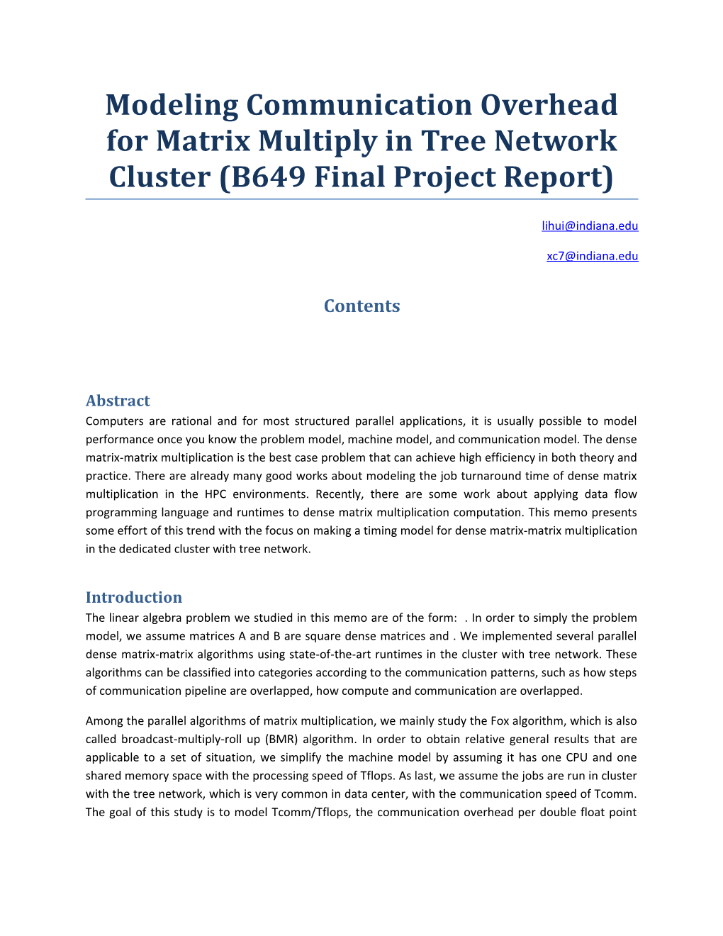 Parallel Matrix Multiply in Single Machine 2