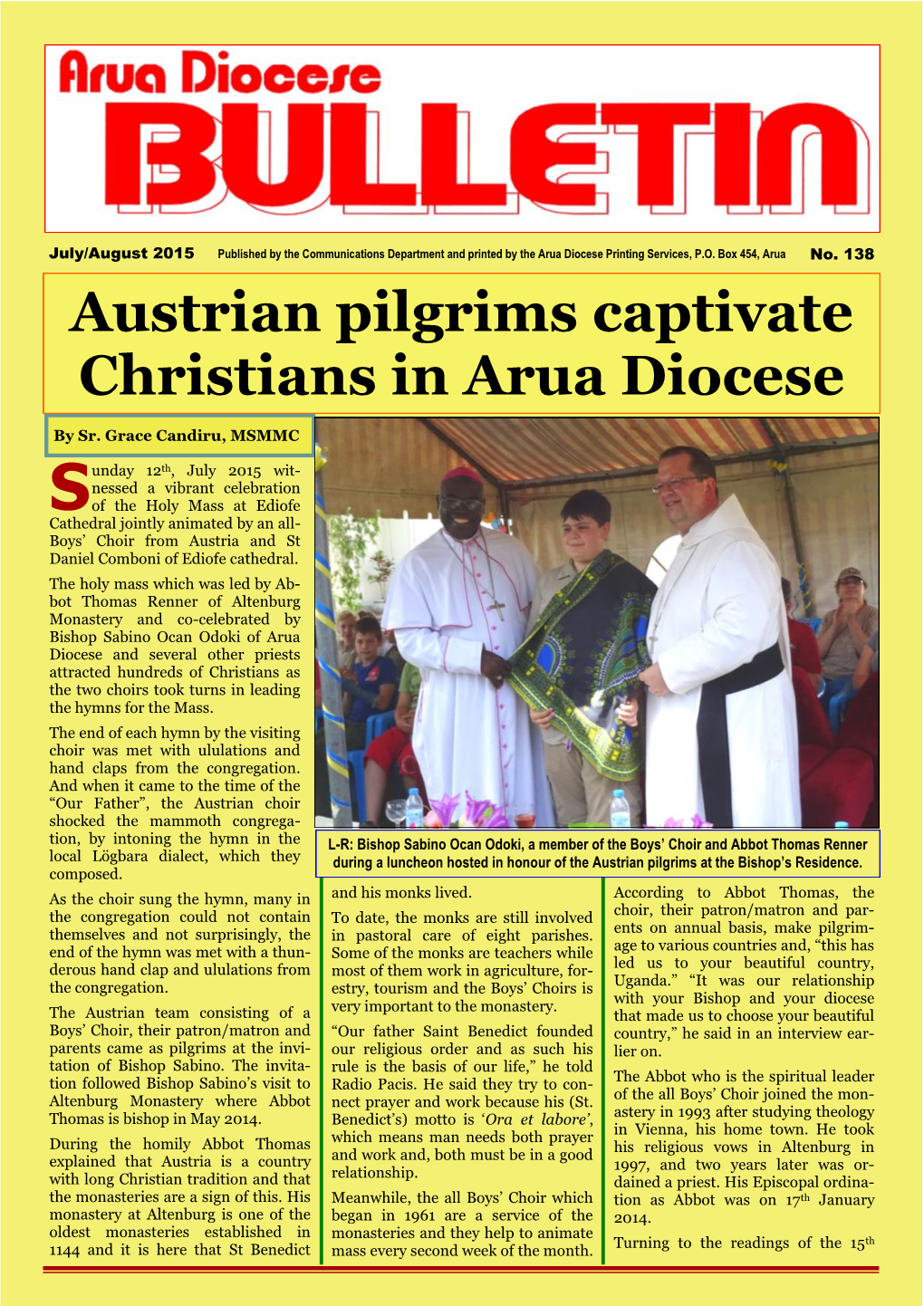 Austrian Pilgrims Captivate Christians in Arua Diocese