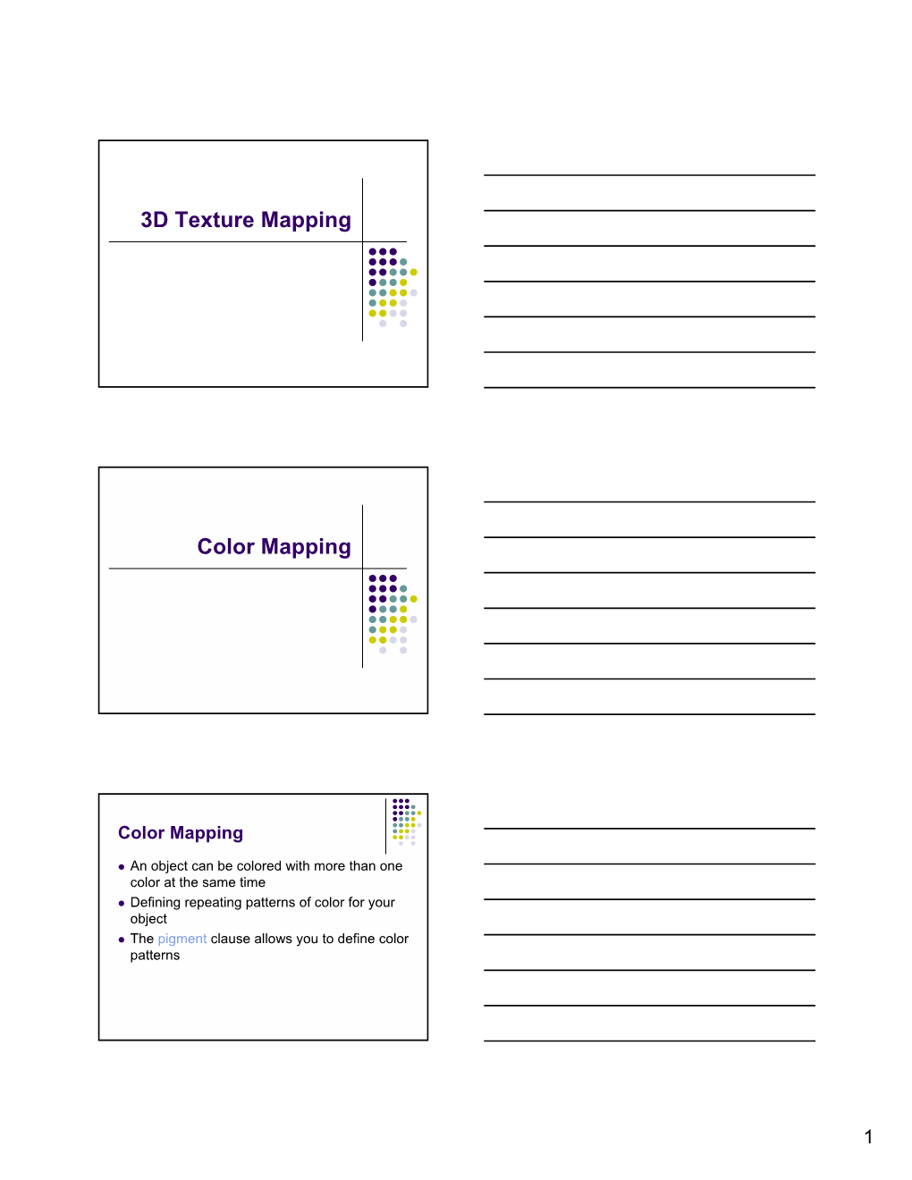 3D Texture Mapping Color Mapping