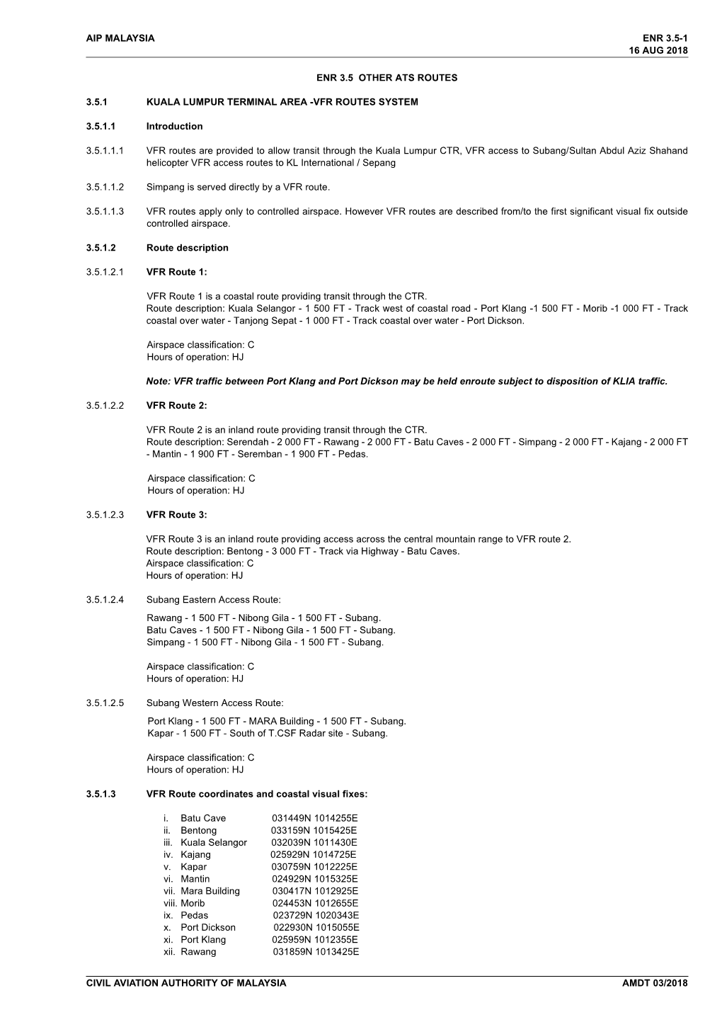 Vfr Routes System