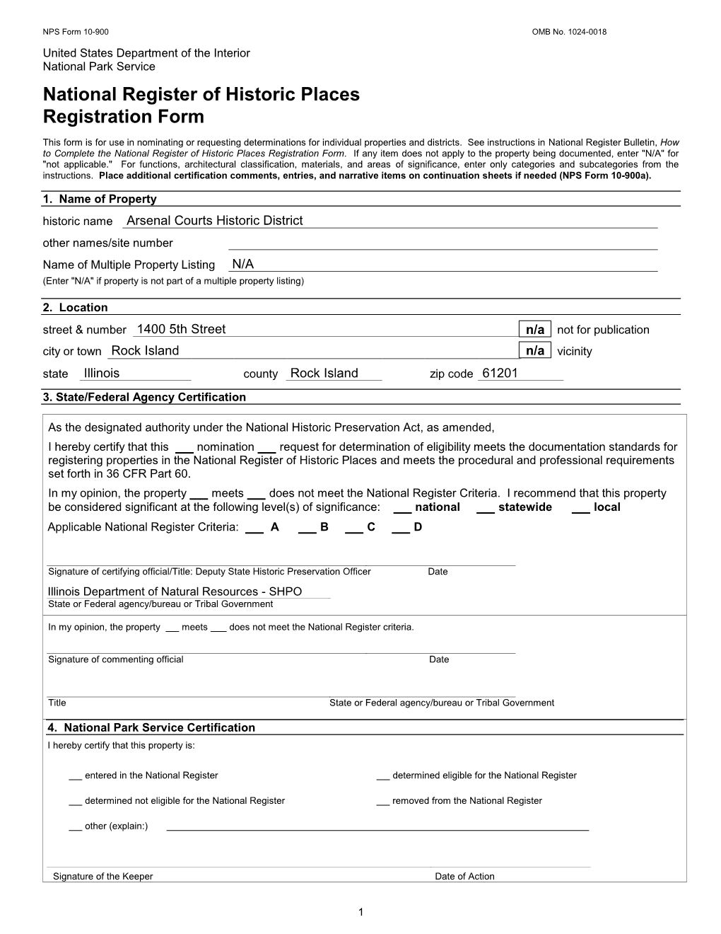 National Register of Historic Places Registration Form