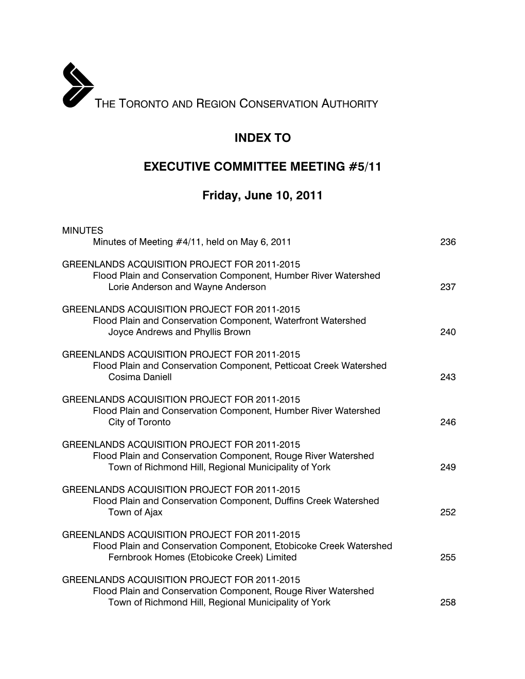 Executive Committee Meeting #5/11