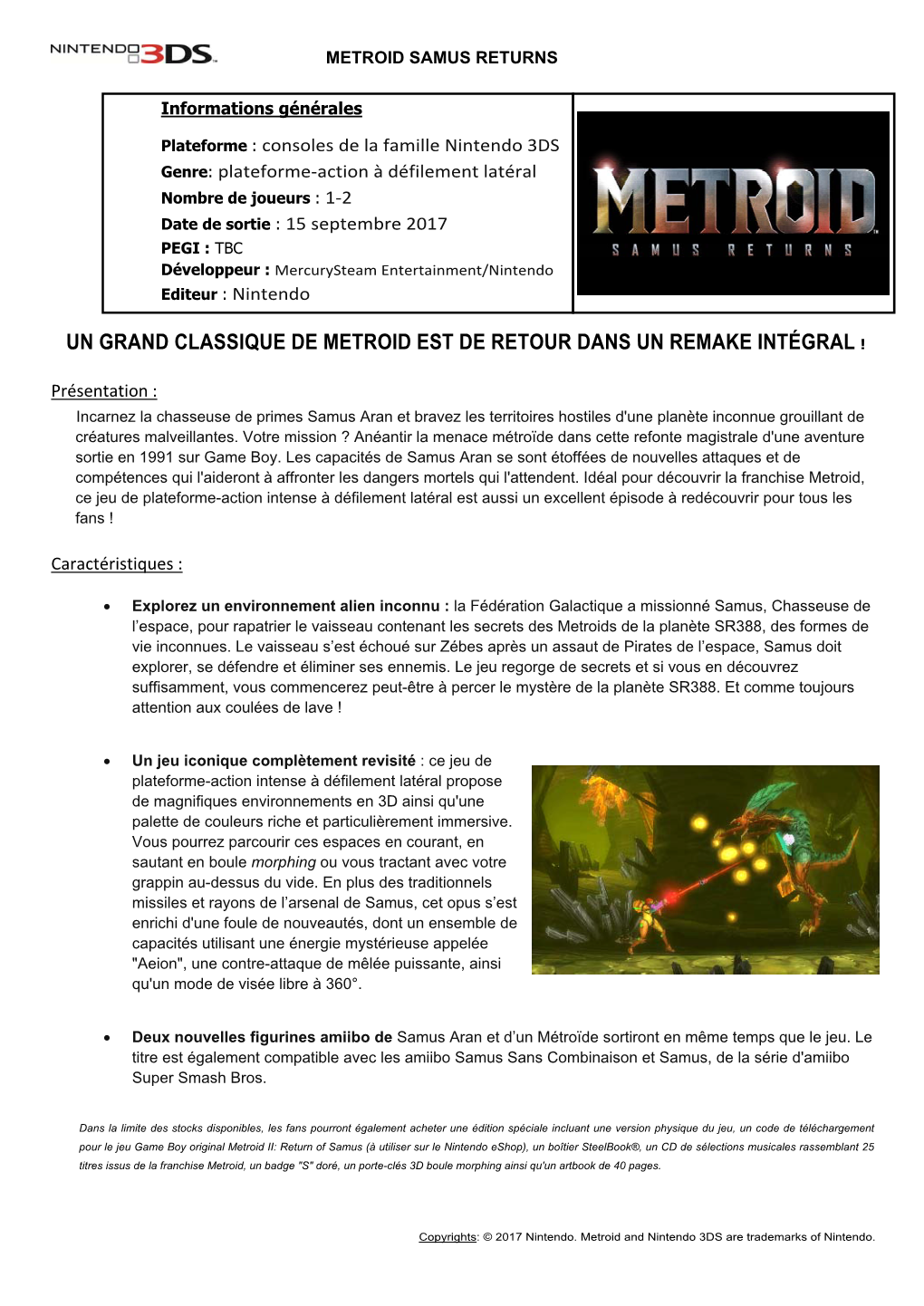 Un Grand Classique De Metroid Est De Retour Dans Un Remake Intégral !