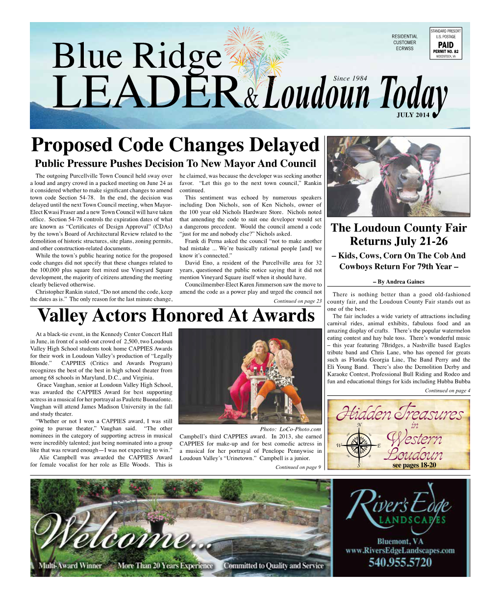 Blue Ridge LEADER & Loudoun Today July 2014 Ask Dr