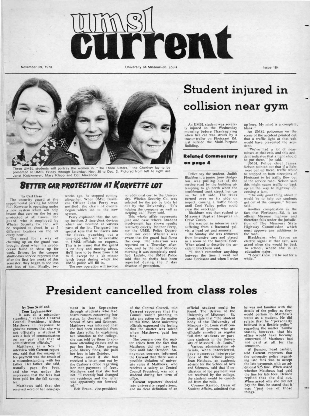November 29, 1973 University of · Missouri-St