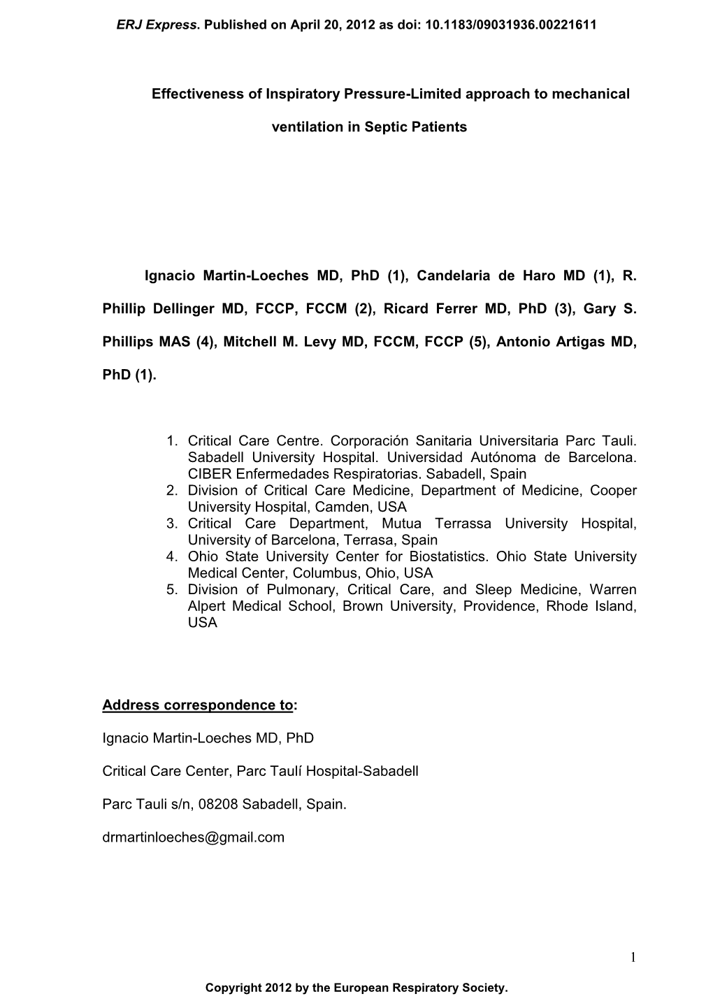 Effectiveness of Protective Mechanical Ventilation in Acute