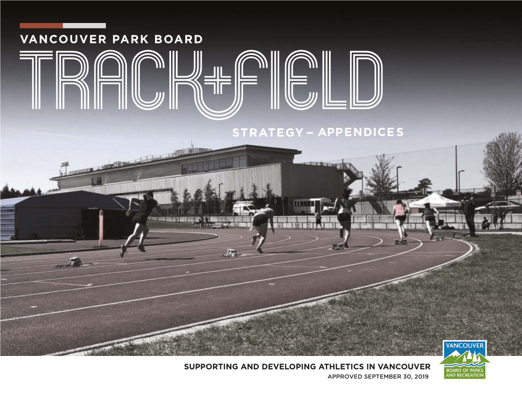 Track and Field Strategy Appendices