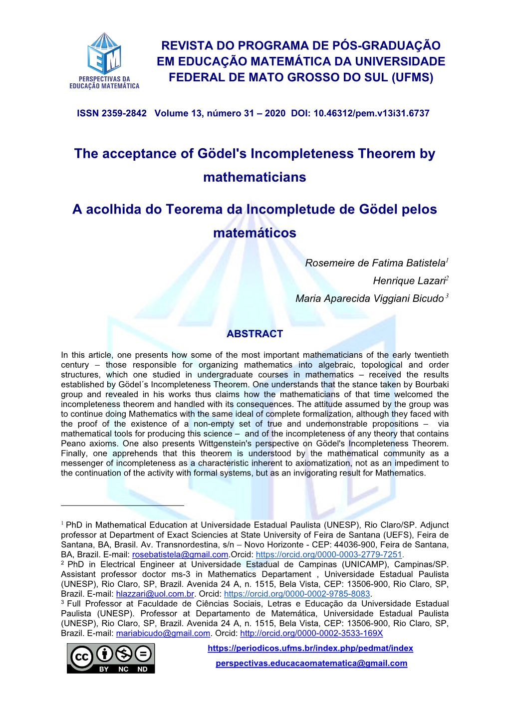 The Acceptance of Gödel's Incompleteness Theorem by Mathematicians