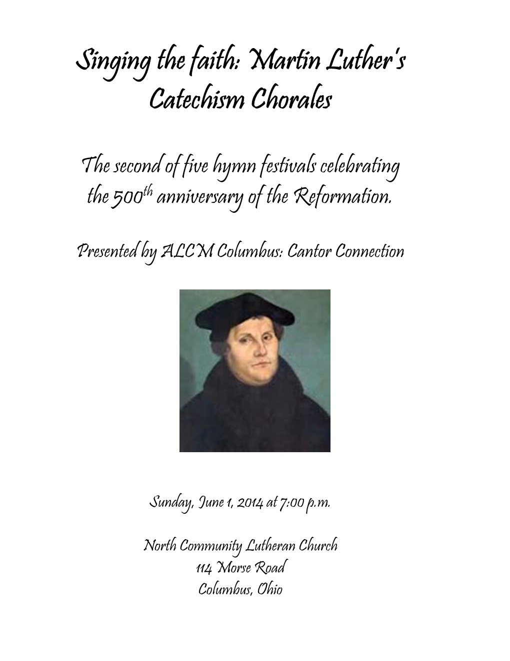 Martin Luther's Catechism Chorales