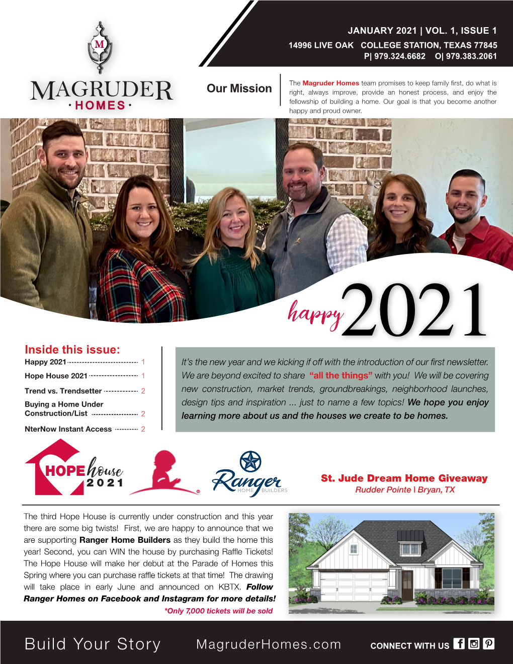 Build Your Story Magruderhomes.Com CONNECT with US JANUARY 2021 | VOL