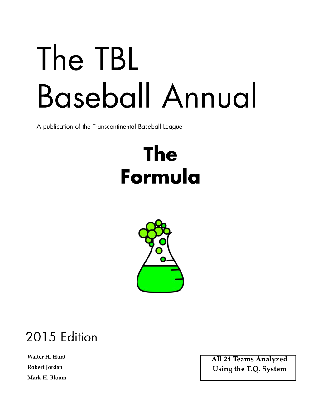 2015 TBL Annual 3 the TBL Baseball Annual