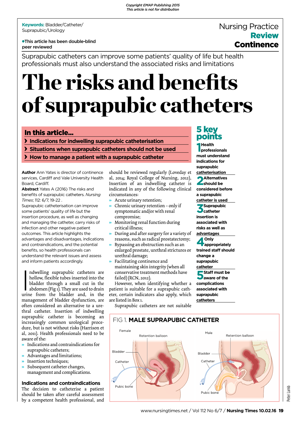 The Risks and Benefits of Suprapubic Catheters