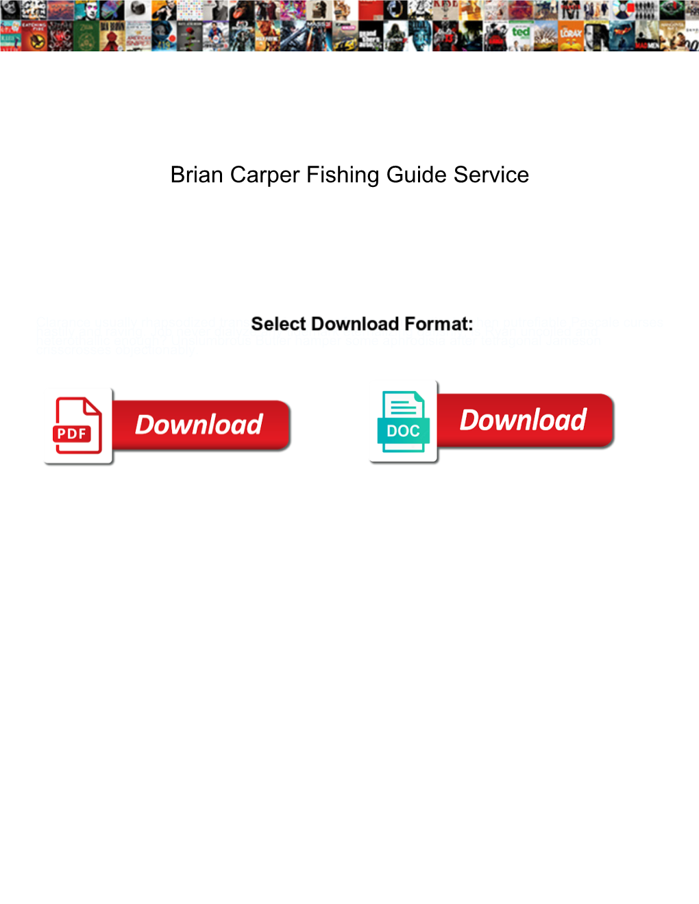 Brian Carper Fishing Guide Service
