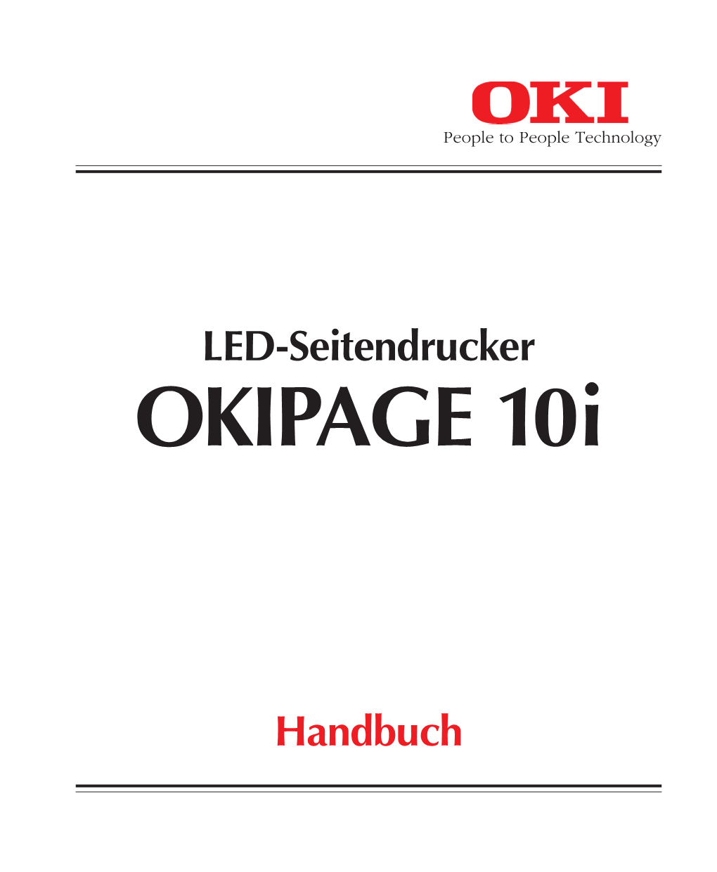 OKIPAGE 10I Handbuch