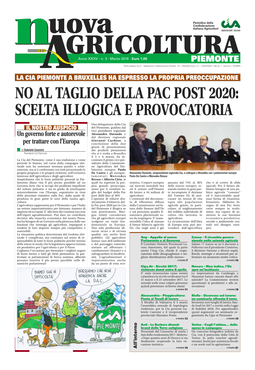 No Al Taglio Della Pac Post 2020: Scelta Illogica E