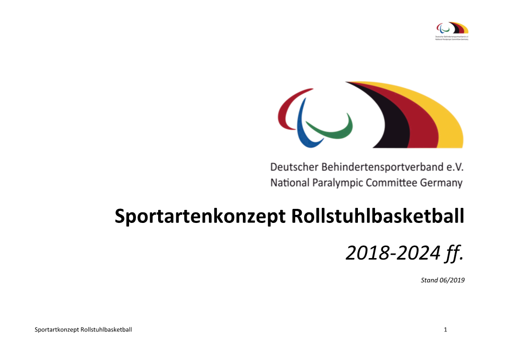 Sportartenkonzept Rollstuhlbasketball 2018-2024