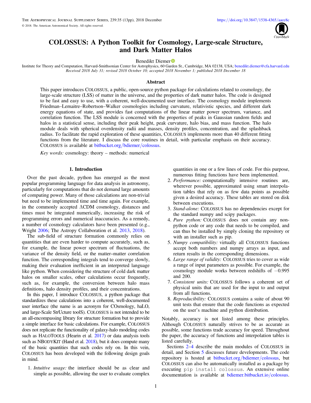 A Python Toolkit for Cosmology, Large-Scale Structure, and Dark Matter Halos