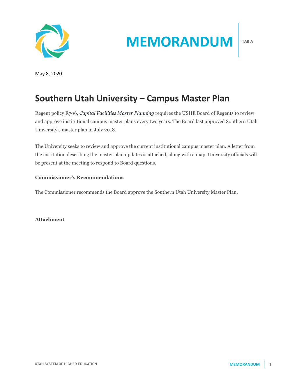 Southern Utah University – Campus Master Plan