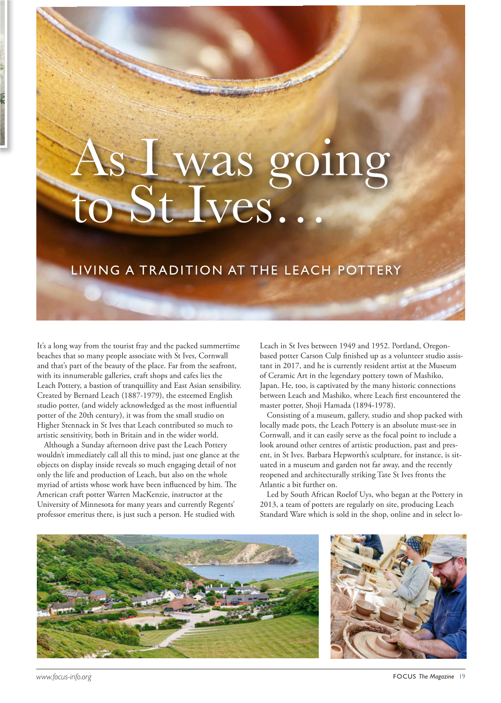 As I Was Going to St Ives… LIVING a TRADITION at the LEACH POTTERY