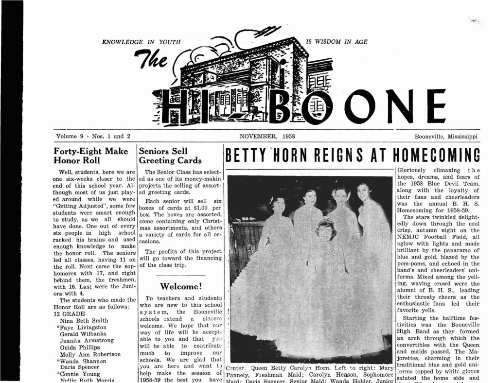 Betty 'Horn Reigns at Homecoming