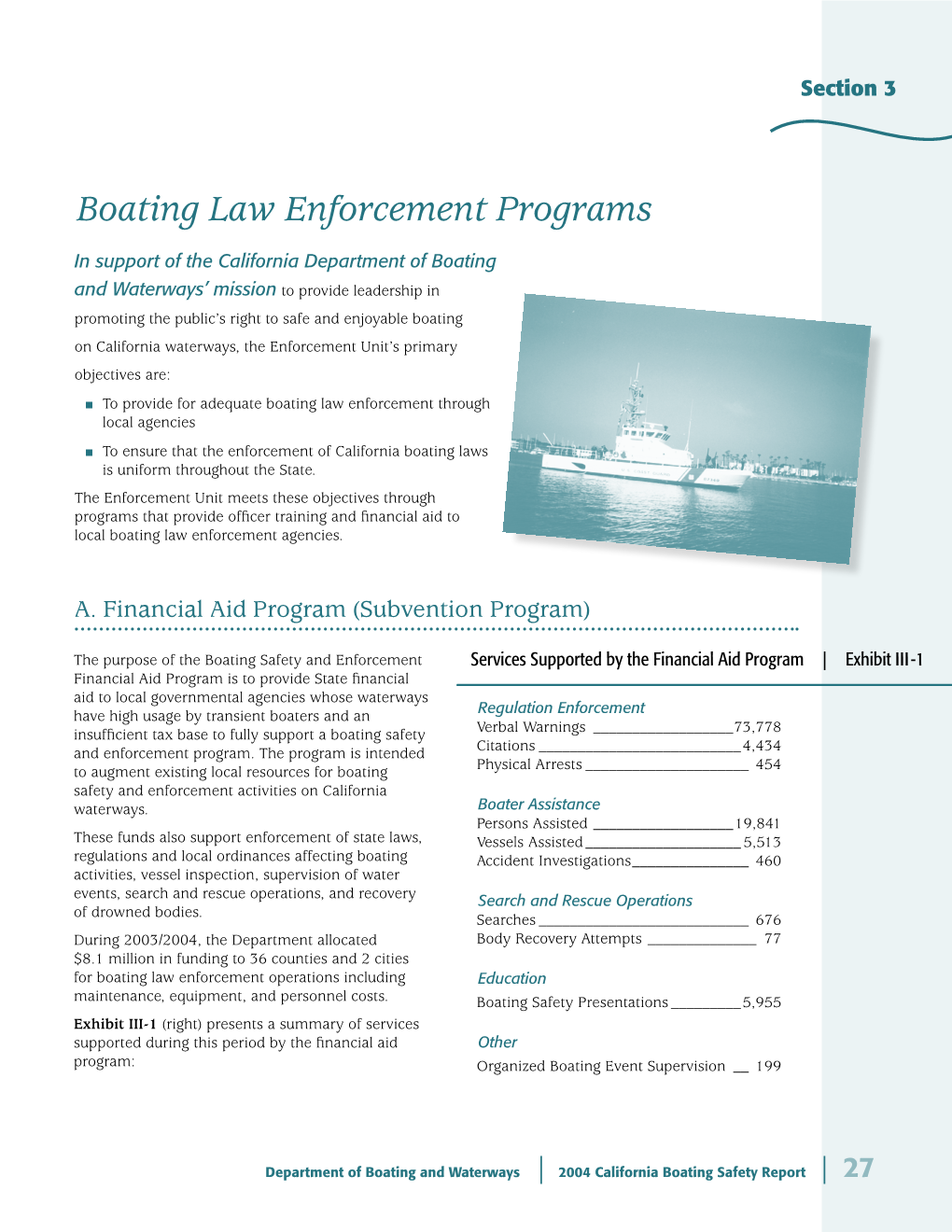 The California Boating Safety Report