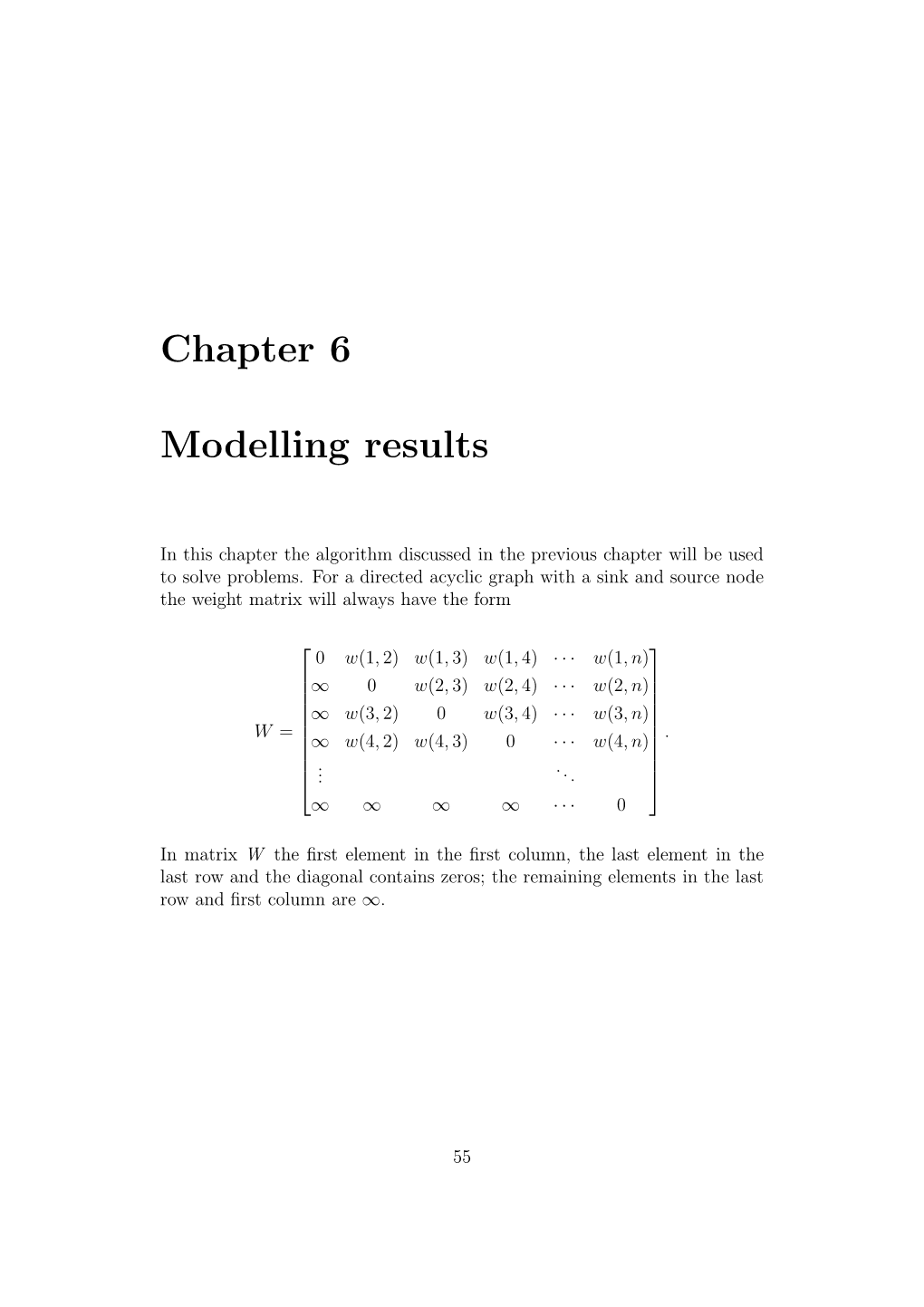 Chapter 6 Modelling Results