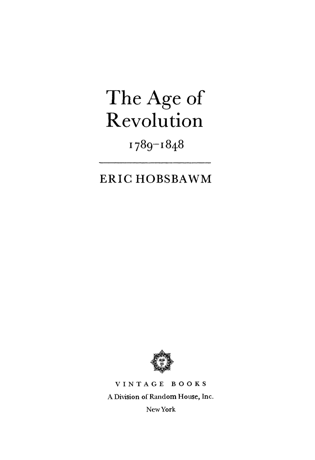 The Age of Revolution 1789-1848.Pdf