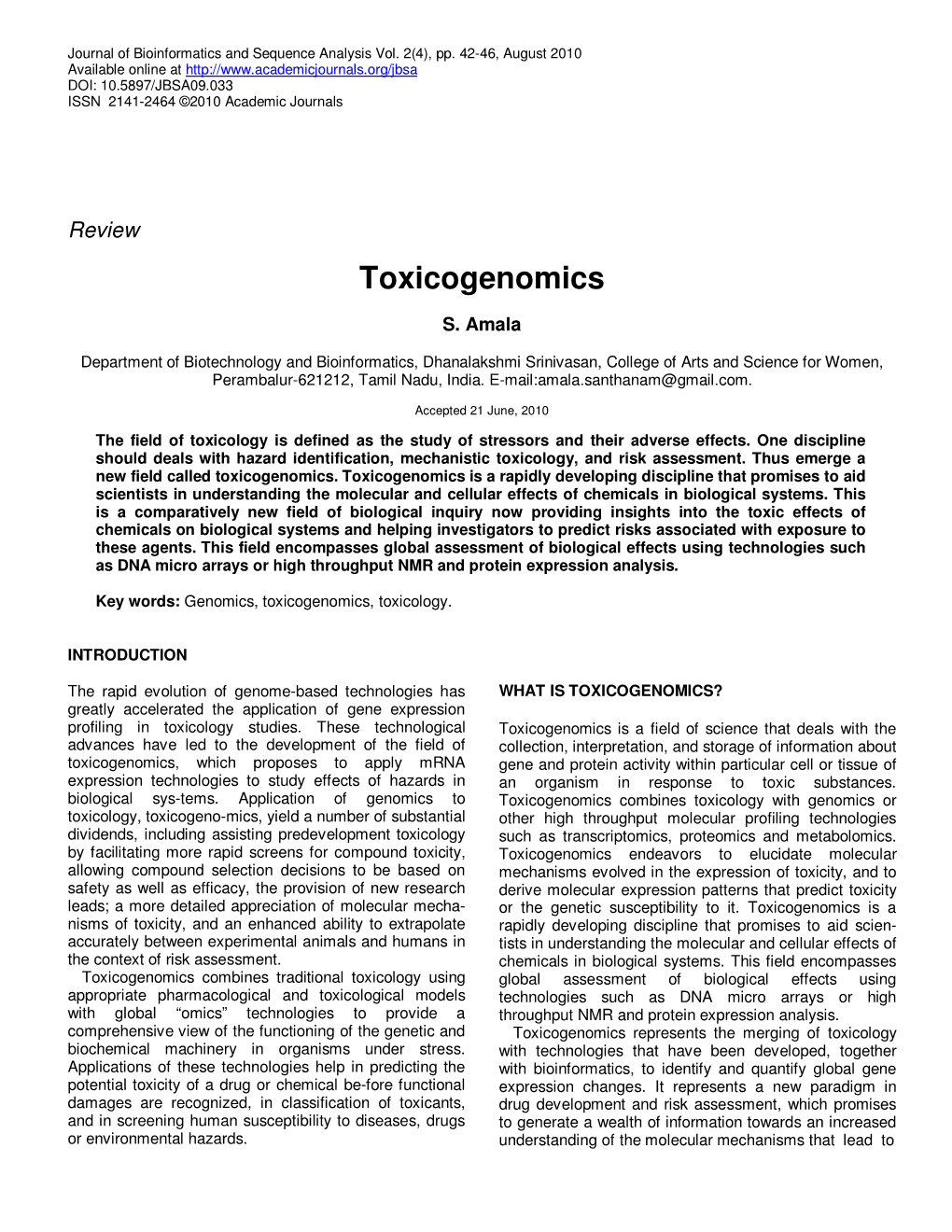 Toxicogenomics