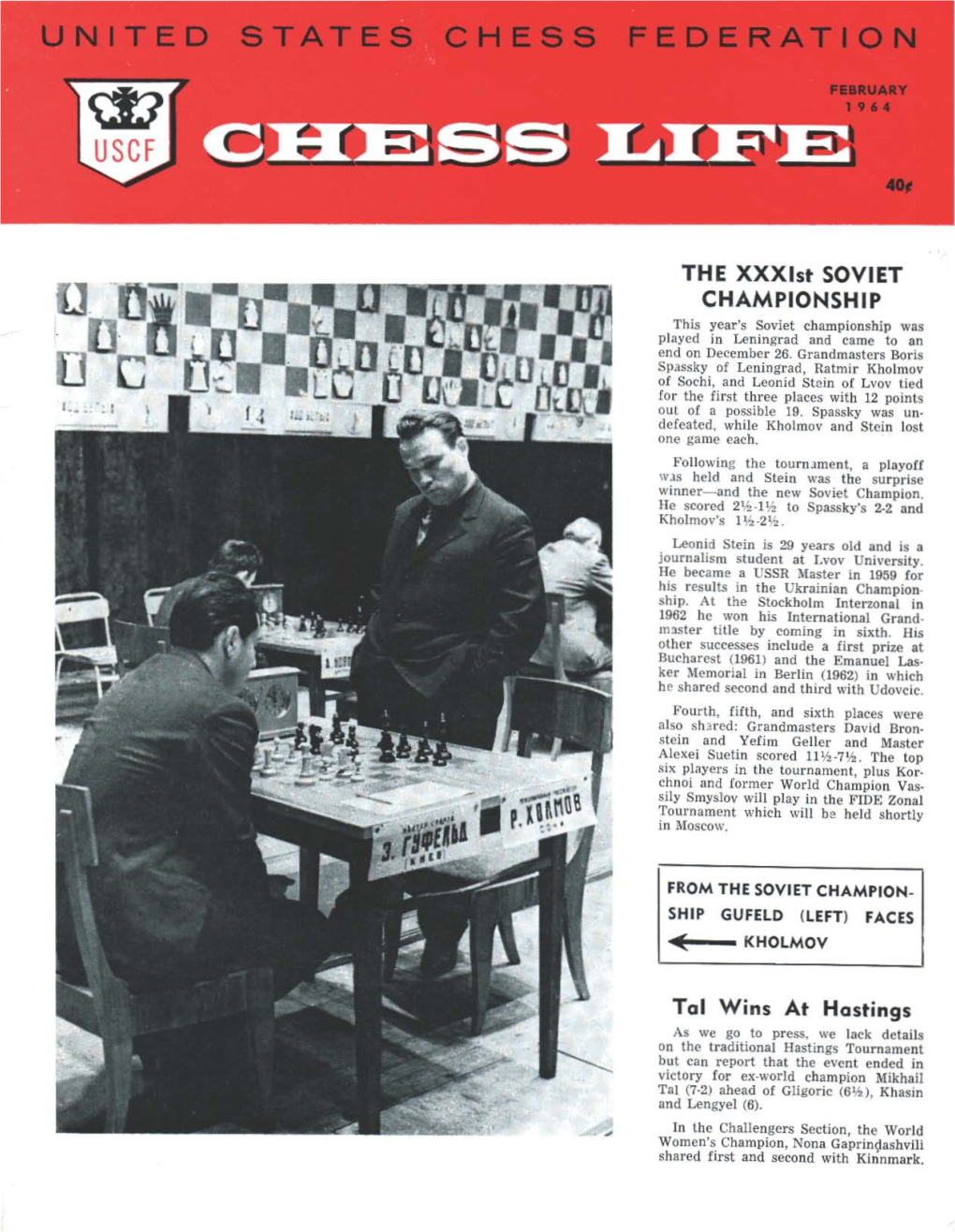 CHESS FEDERATION C HESS LIFE Published Monthly Ot 80 E