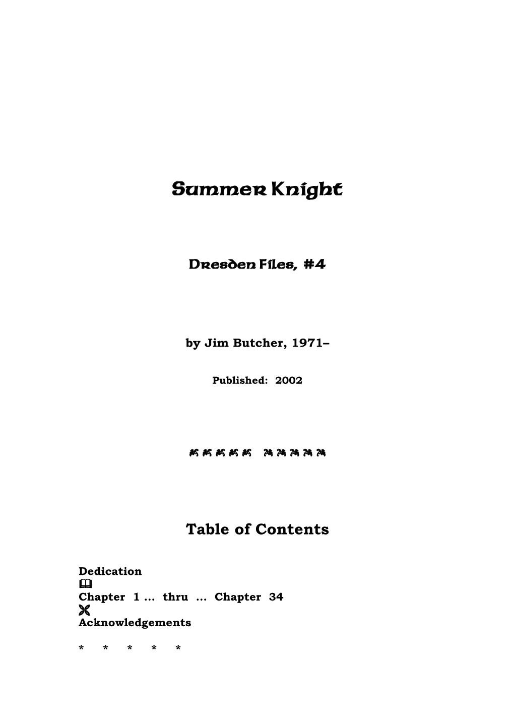 Summer Knight