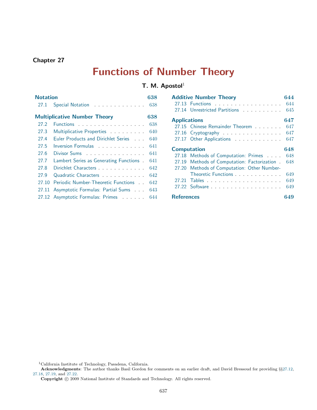 The Handbook of Mathematical Functions