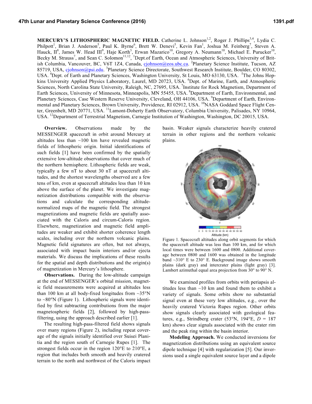 Mercury's Lithospheric Magnetic Field