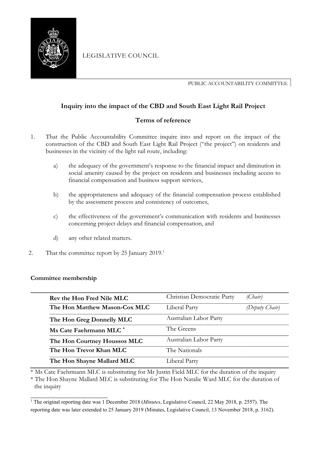 Impact of the CBD and South East Light Rail Project