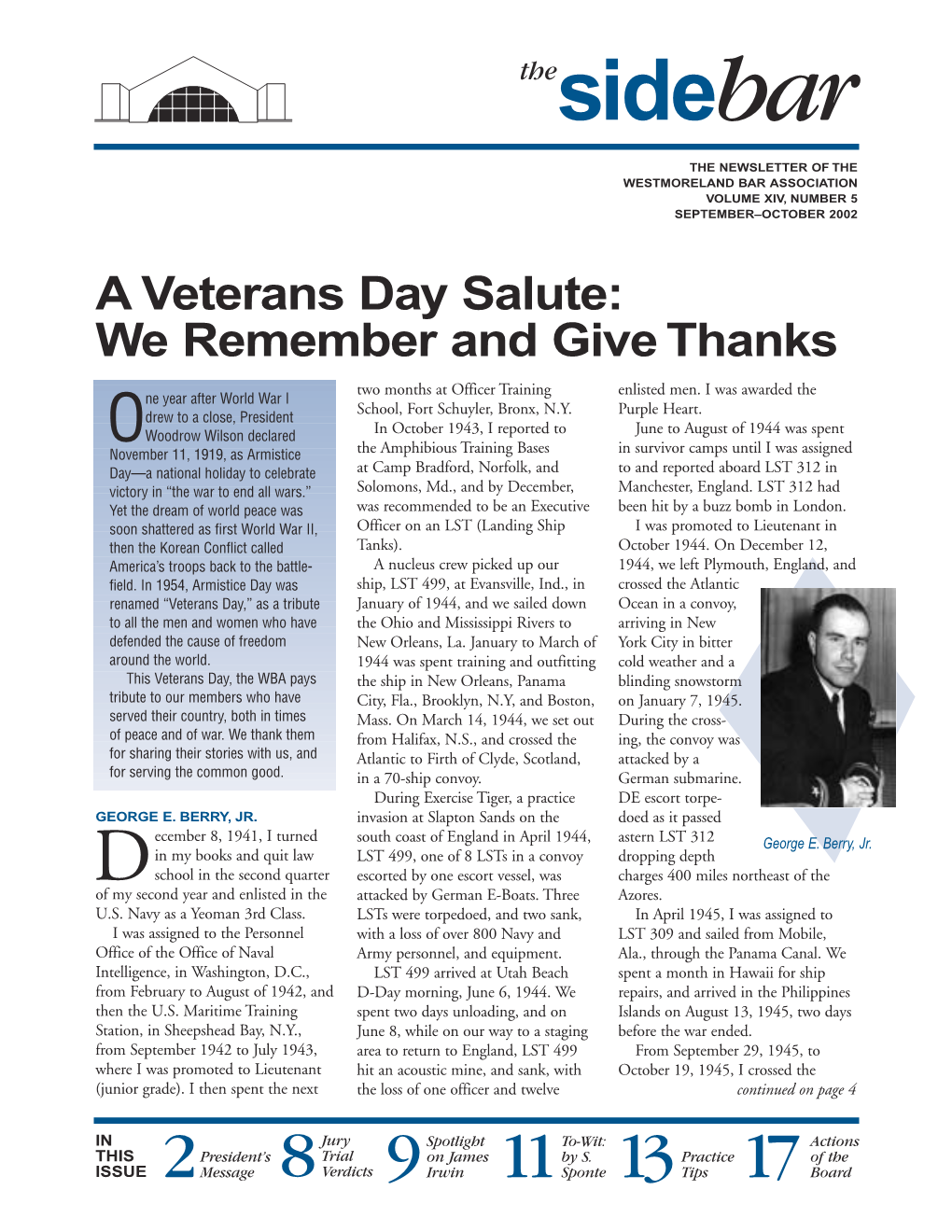 A Veterans Day Salute: We Remember and Give Thanks