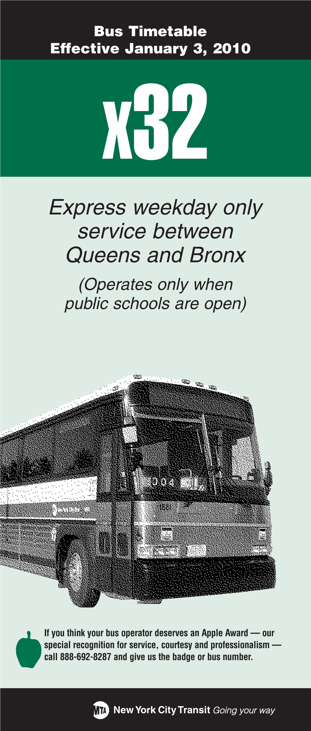 Express Weekday Only Service Between Queens and Bronx