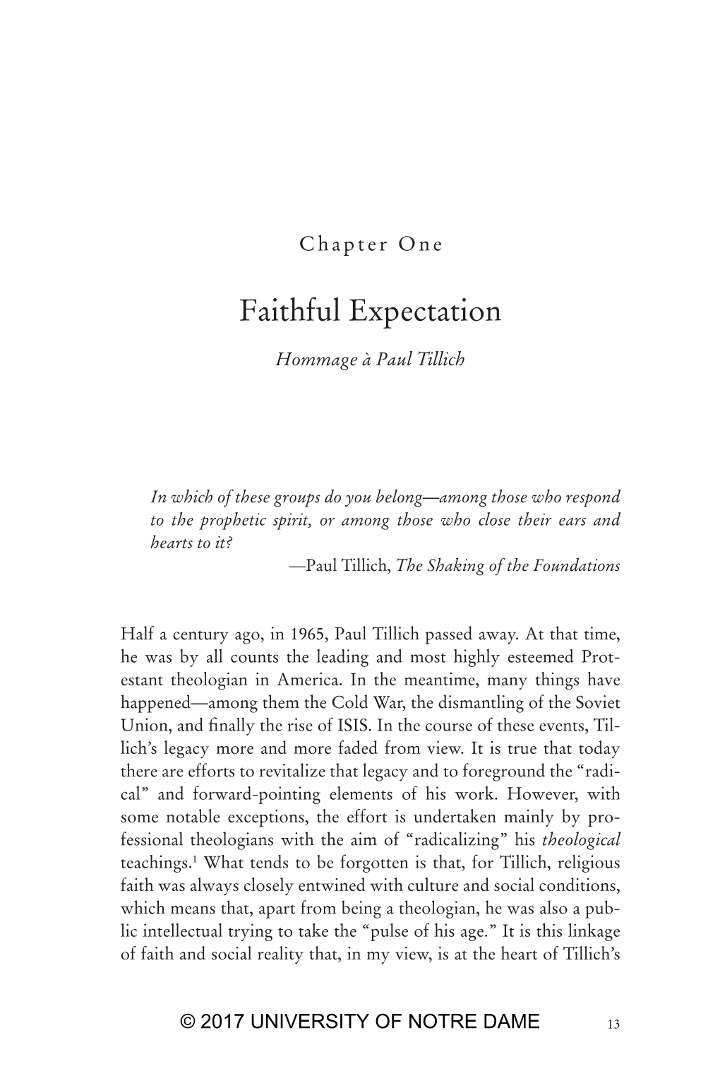 Faithful Expectation