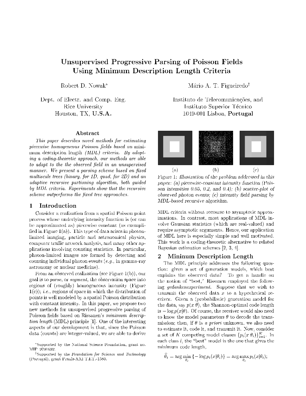 Unsupervised Progressive Parsing of Poisson Fields Using Minimum