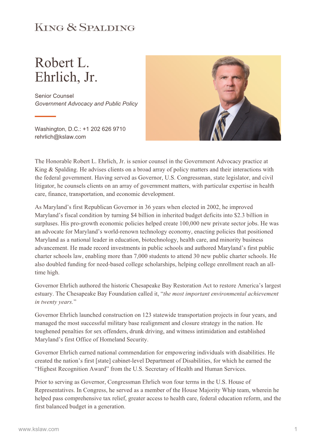 Robert L. Ehrlich, Jr