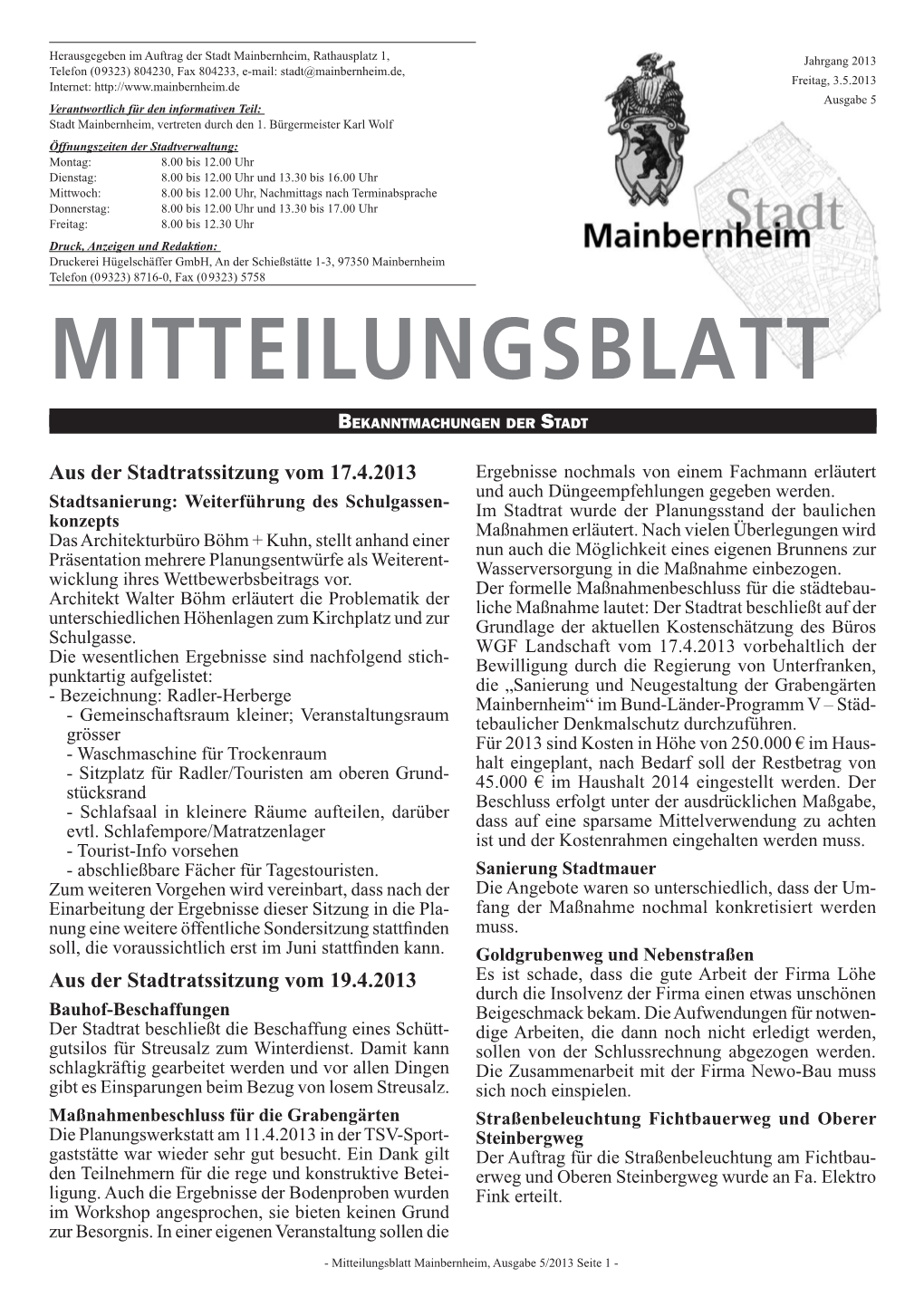 Mitteilungsblatt