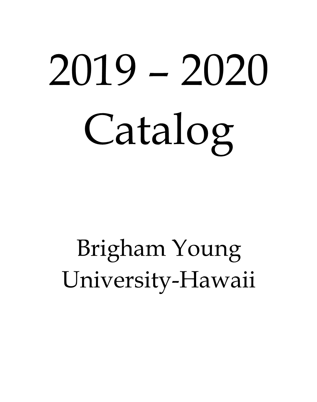 2019-2020 Catalog