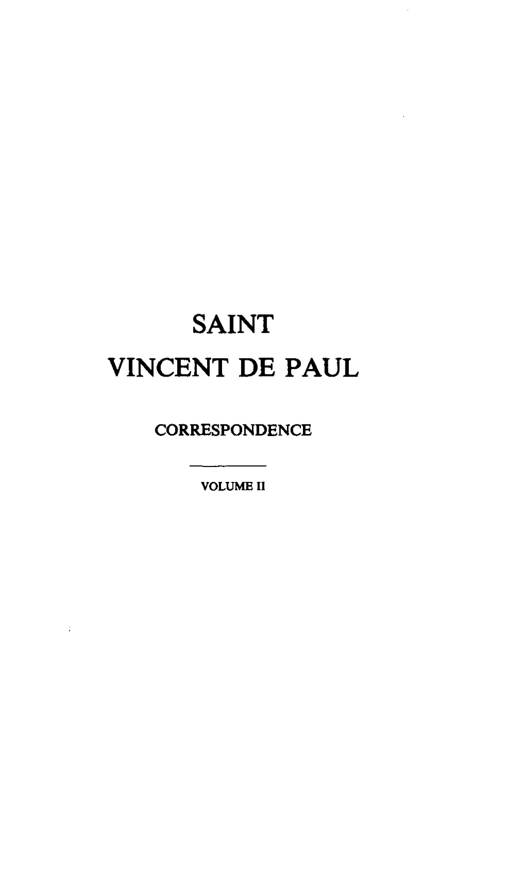 Saint Vincent De Paul / Correspondence, Conferences