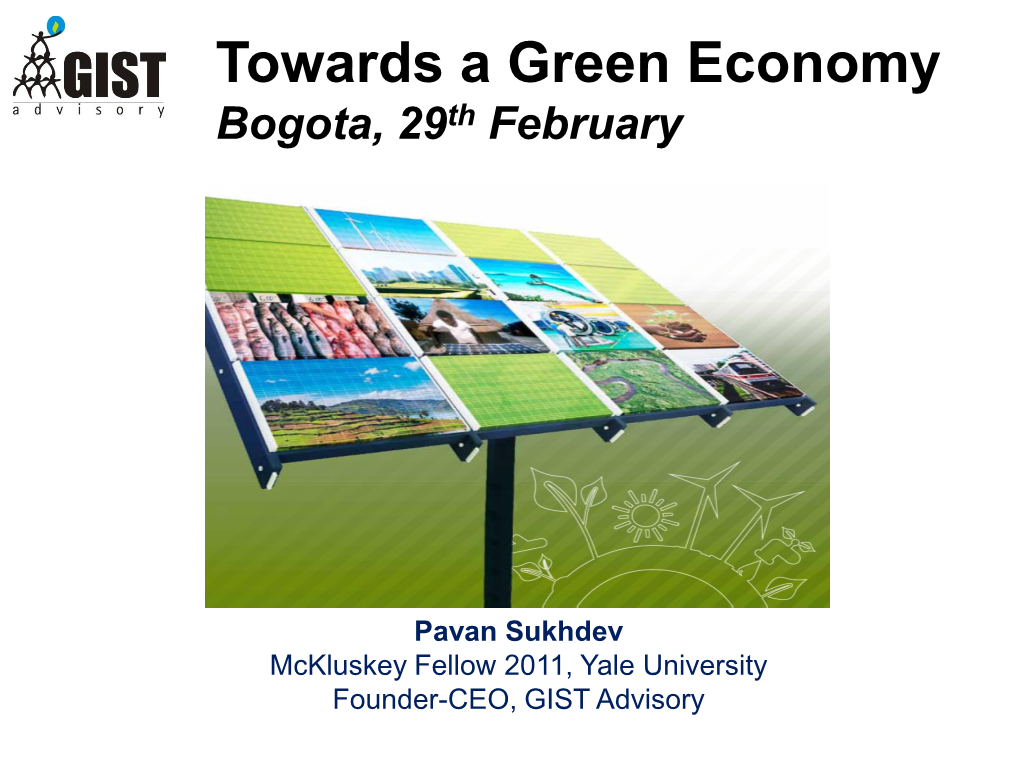 Towards a Green Economy Bogota, 29Th February