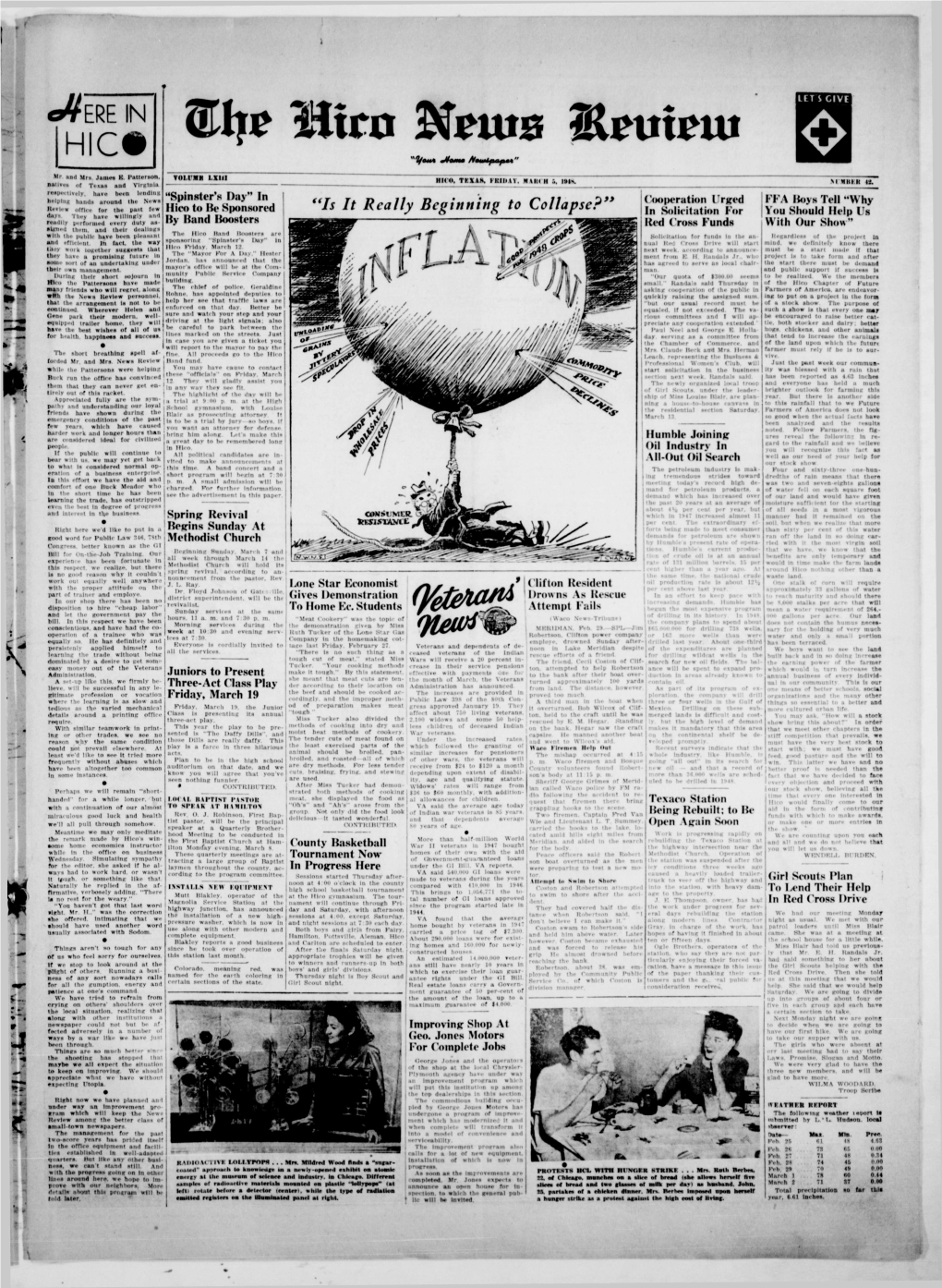 Hico News Review 1948 03 05.Pdf (14.86Mb)