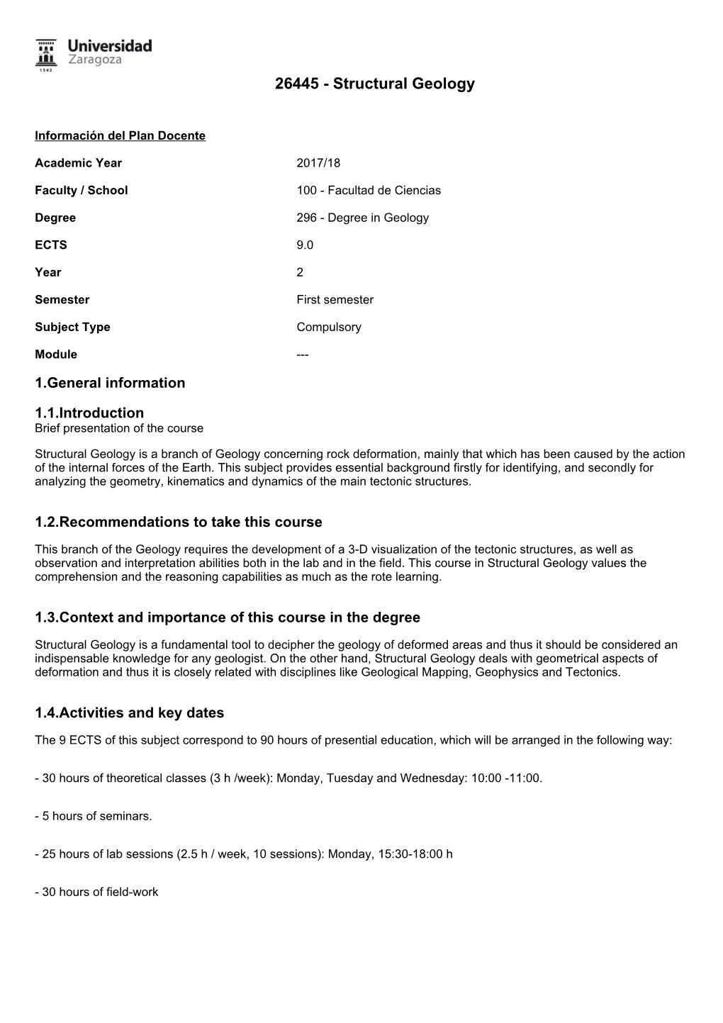 26445 - Structural Geology