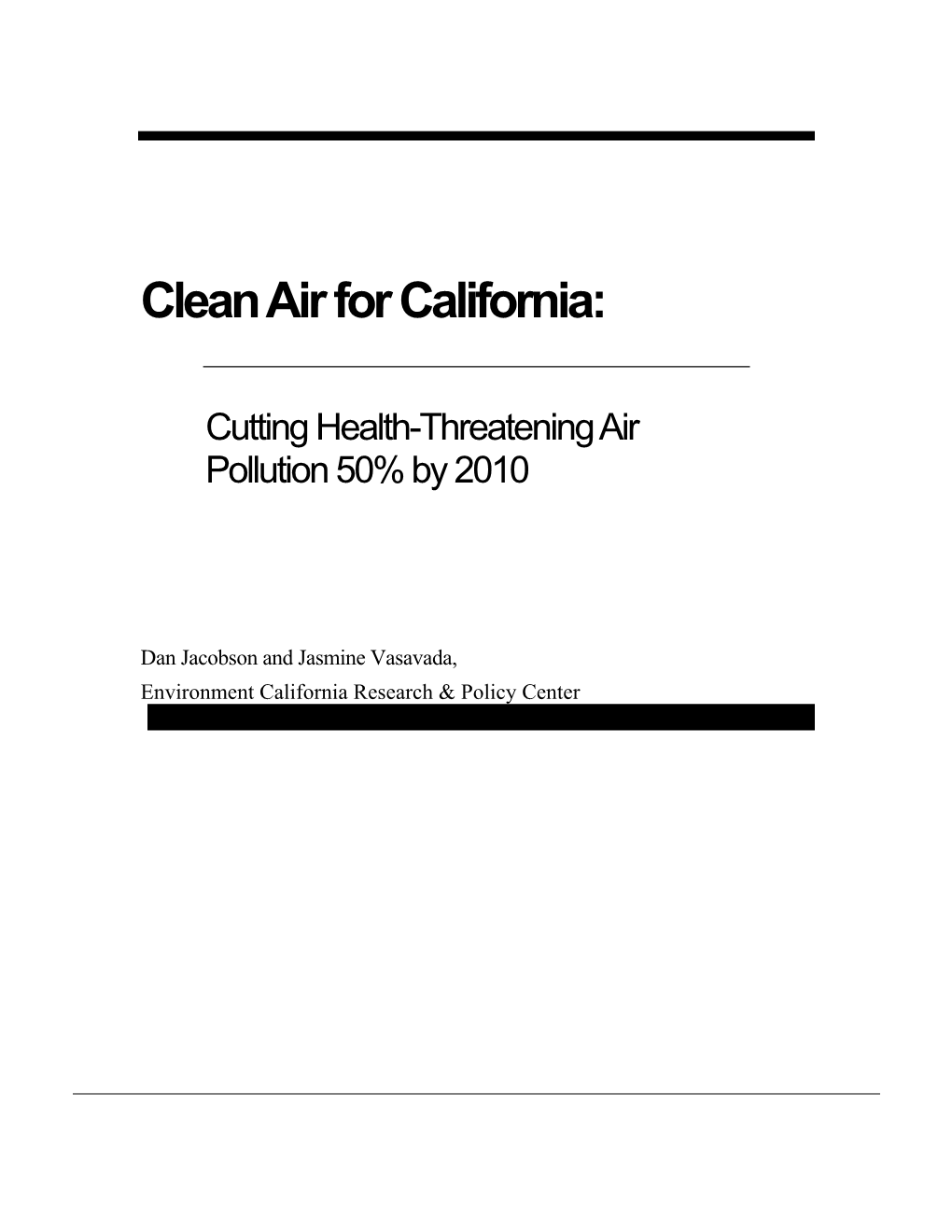 Clean Air for California