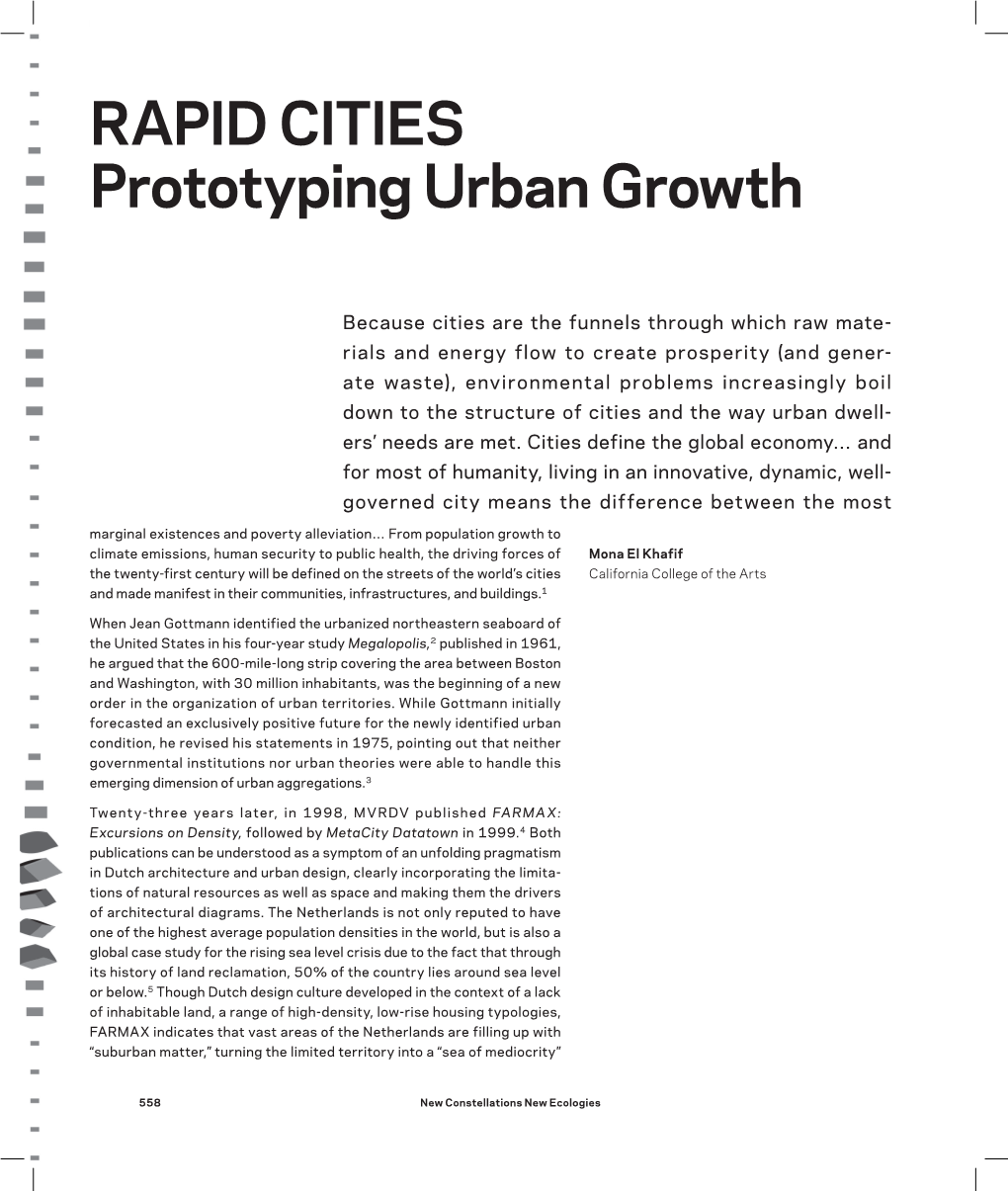 RAPID CITIES Prototyping Urban Growth